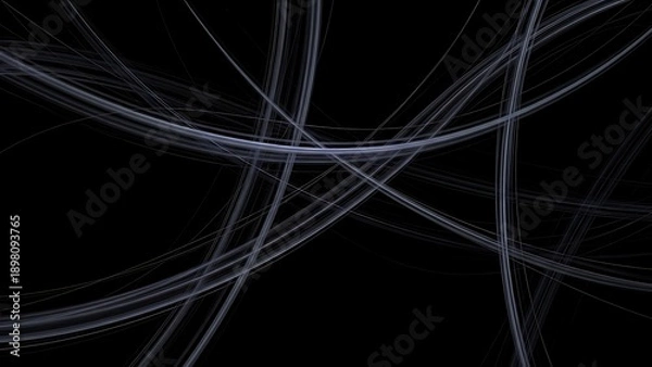 Obraz Abstract intersecting curves and lines on a dark background