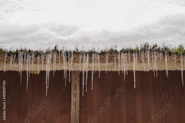 Obraz 美山かやぶきの里の冬