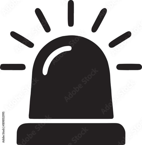 Obraz Incident Response Siren and Data Alert Vector Icon