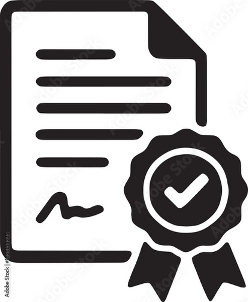 Obraz Regulatory Certification and Award Document Vector Icon