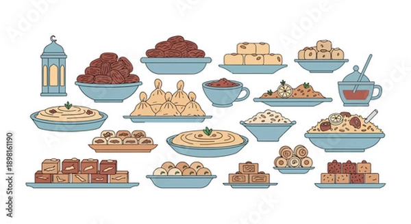 Obraz Assorted Delicious Brownie Varieties on a Buffet Display