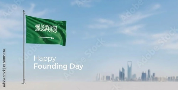 Obraz Saudi arabia founding day background.