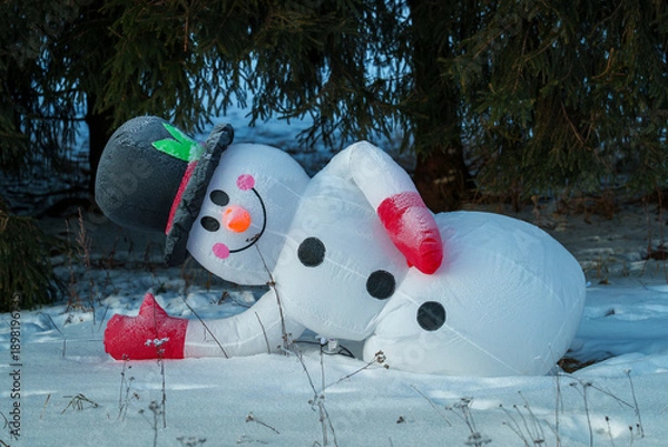Obraz snowman in the snow