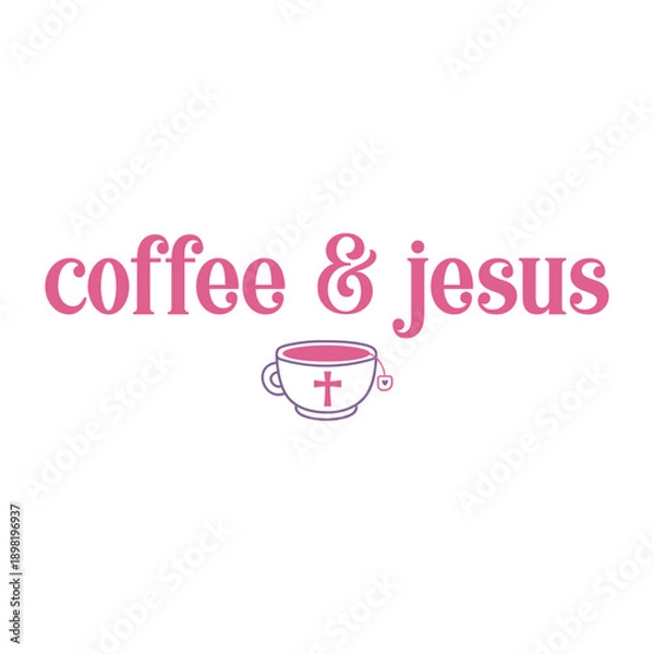 Obraz Coffee & Jesus Svg