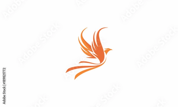 Obraz feniks, sunbird, świetlik, godło symbol ikona logo wektor