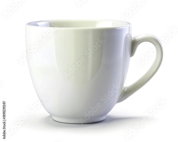 Obraz A white ceramic coffee mug on a plain white background