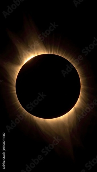 Obraz Total Solar Eclipse - A Celestial Spectacle of Light and Shadow.