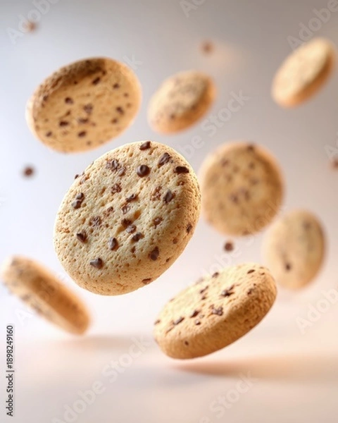 Obraz Flying Chocolate Chip Cookies