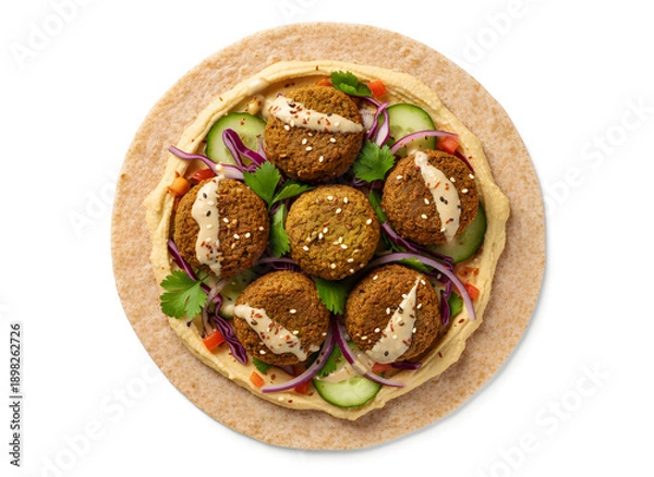 Obraz Veganer Falafel-Wrap
