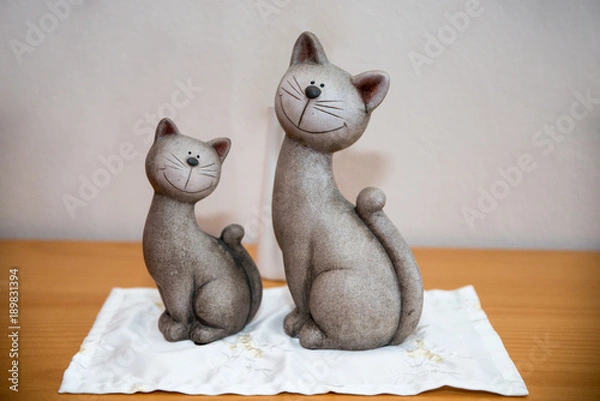 Obraz two cats figures