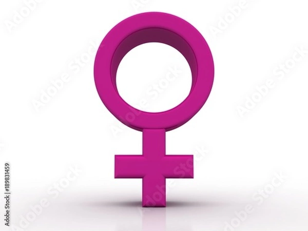 Obraz Gender symbols of woman,3D rendering