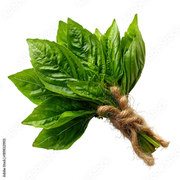 Obraz Fresh herbs on white background