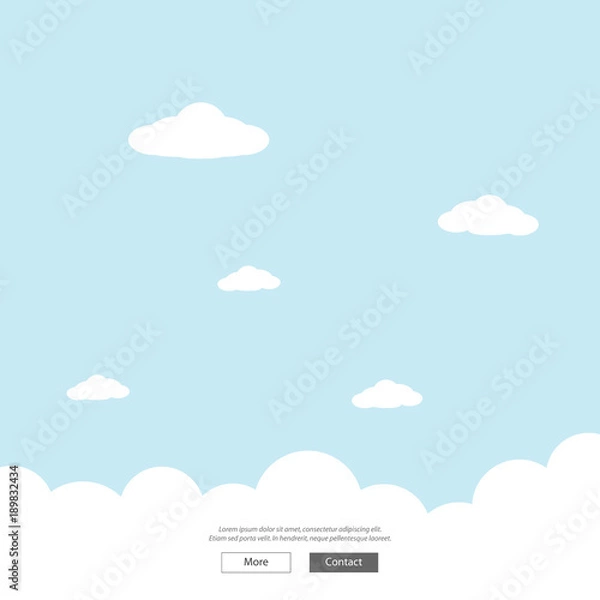 Fototapeta Sky with cloud. Background template for annual report, cover, presentation, card and books.