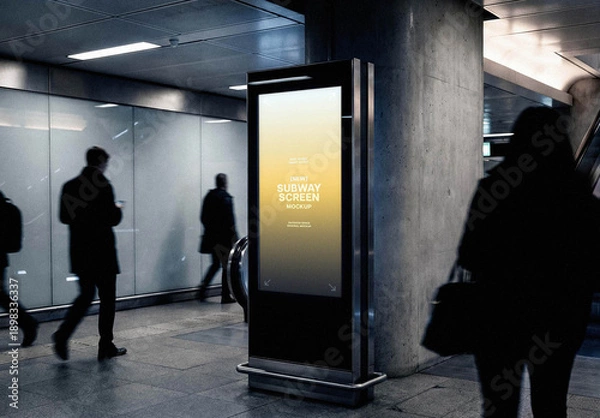 Obraz Vertical Underground Screen Mockup