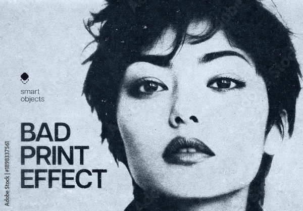 Obraz Bad Print Photo Effect Mockup