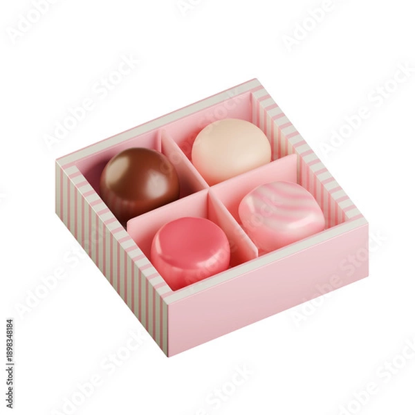 Obraz 3Dの一口チョコレートセット♪png