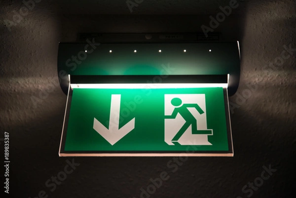 Obraz emergency exit sign