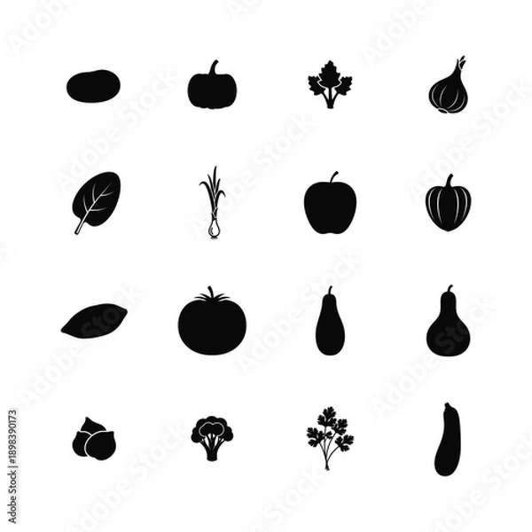 Obraz fruit icons set