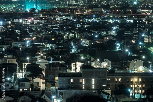 Fototapeta 東京郊外の住宅地の夜景１
