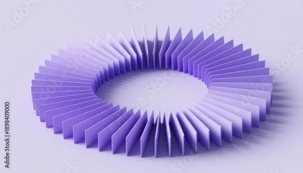 Obraz Purple infinity loop with layered plates 3D render