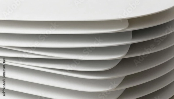 Obraz White layered wave texture abstract background