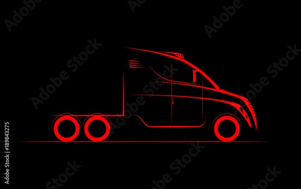 Obraz prosty symbol ciężarówka
