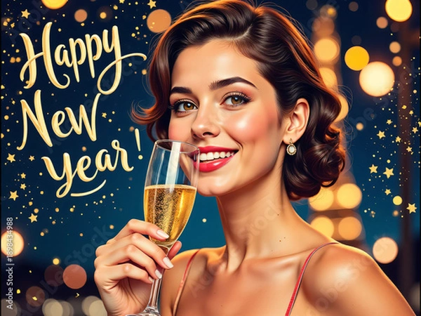 Obraz happy new year card