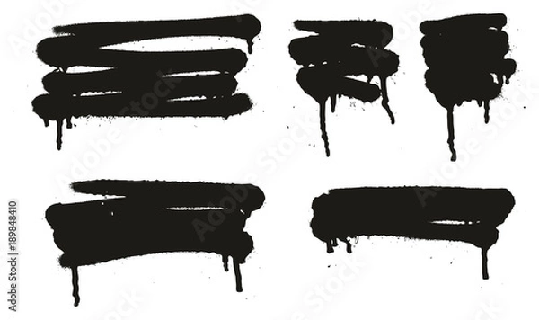 Fototapeta Spray Paint Abstract Vector Backgrounds Set 14