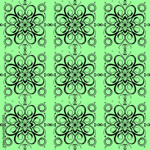Obraz simple seamless abstract green and black pattern, texture