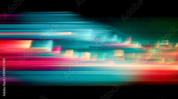 Obraz 未来的なテクノロジーと光の抽象イメージ