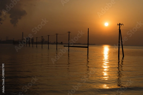 Fototapeta 夕暮れの江川海岸