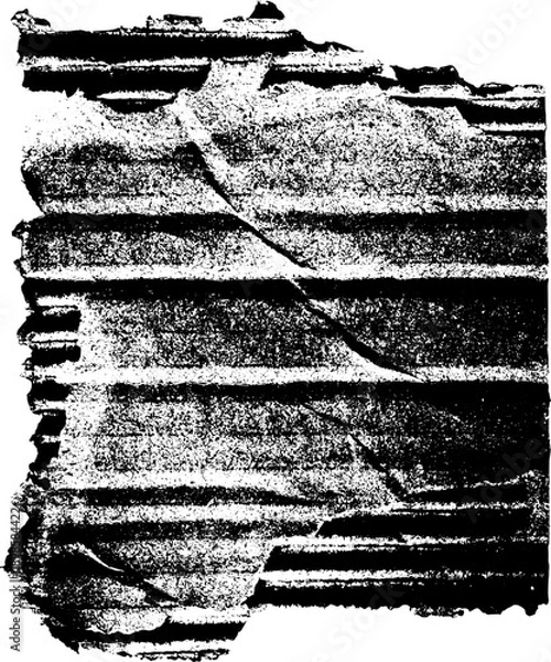 Obraz Large vector ripped cardboard texture with a transparent background