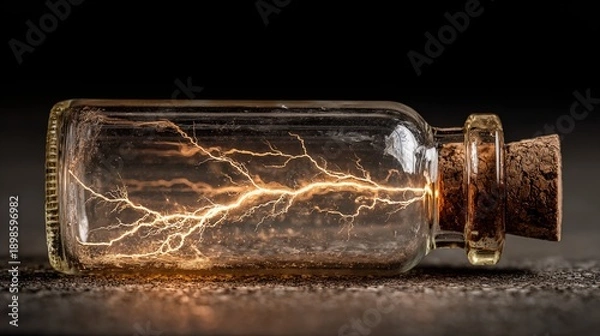 Fototapeta Lightning bolt in a bottle