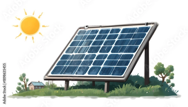 Obraz Solar panel renewable energy icon