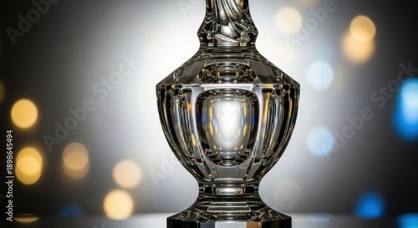 Obraz Elegant Crystal Trophy with Reflective Facets