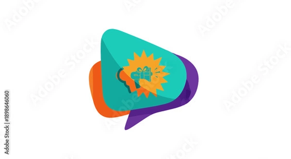 Fototapeta Creative Idea Lightbulb Speech Bubble Icon