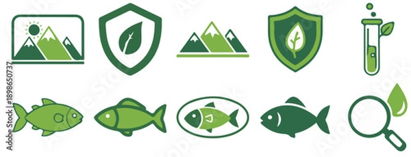Obraz Green Ecology Icon Set