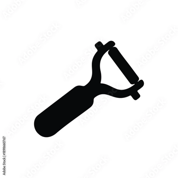 Obraz potato Peele silhouette icon vector flat design.
