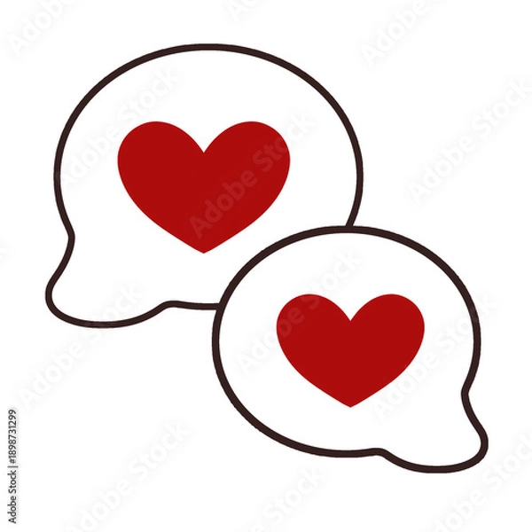 Obraz two red hearts