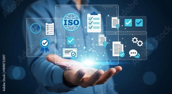 Obraz ISO Certification and Quality Management Concept