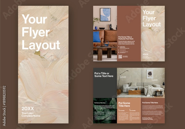 Obraz Print Trifold Flyer Layout