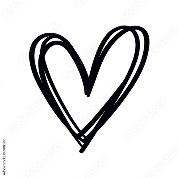 Fototapeta kbecca_vector_sketch_heart_illustration