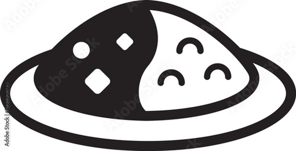 Fototapeta カレーライス　アイコン