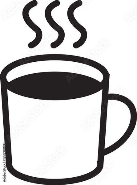 Fototapeta コーヒーマグカップ　アイコン2