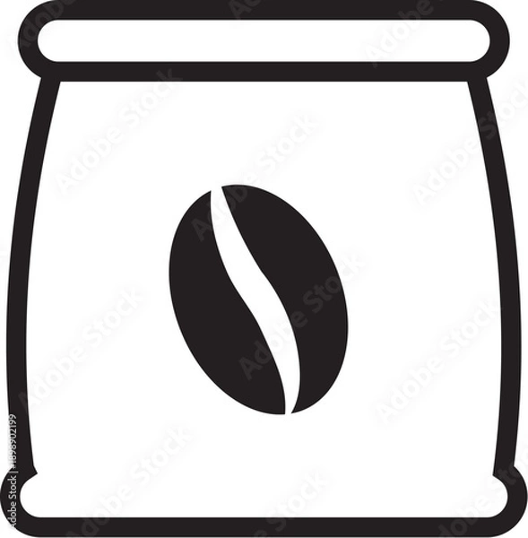 Fototapeta コーヒー　麻袋　アイコン