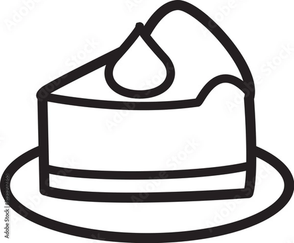 Fototapeta チーズケーキ　アイコン