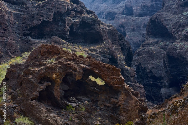 Obraz Eroded volcanic rock in Masca