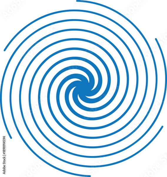 Obraz Abstract blue circular spiral design
