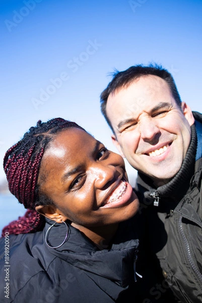 Obraz Multi generational couple having fun together.