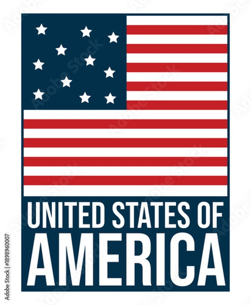 Obraz Design america flag unique abstract